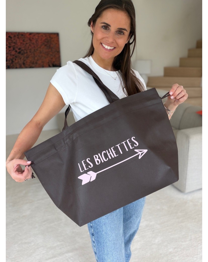 Sac Non Tissé Personnalisé Brun – Cabas Publicitaire modèle Nice L | Moonpack