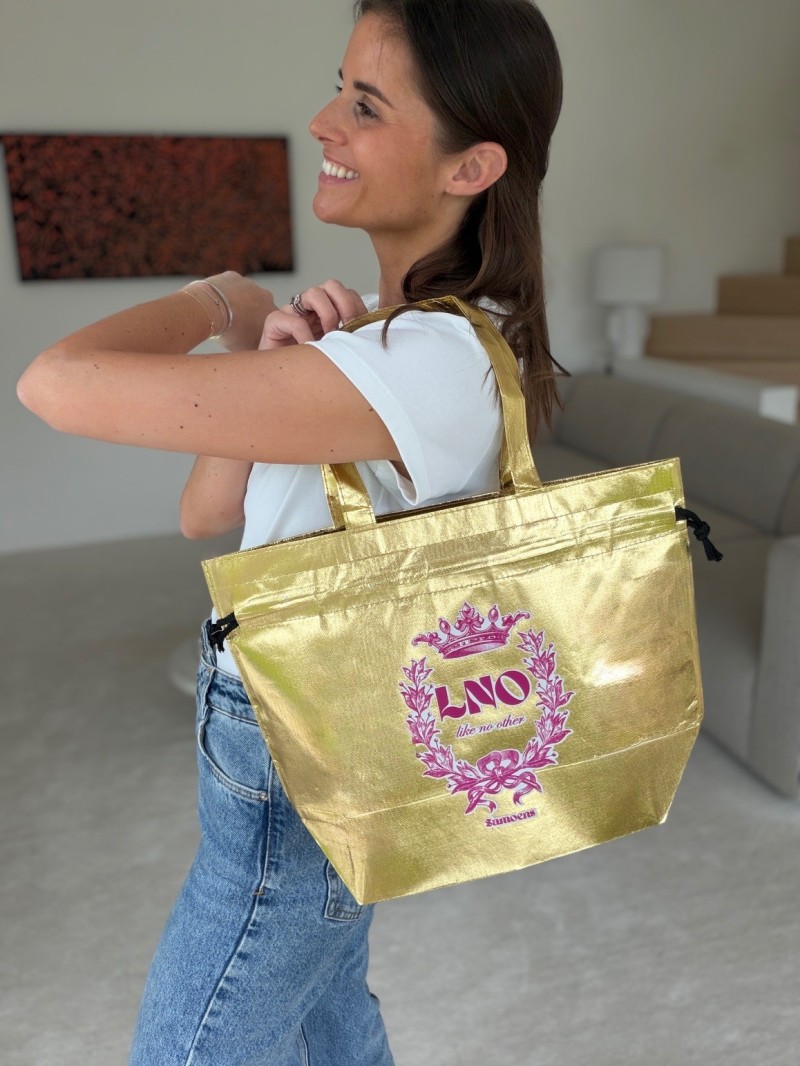 Sac Non Tissé Personnalisé Doré Métallisé – Cabas modèle Nice M