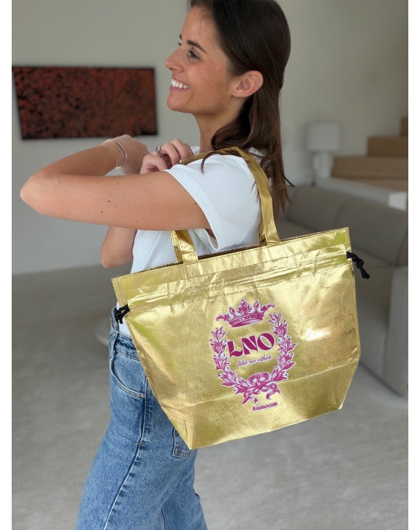 BOLSA NICE DORADO – M (40x14x30 cm)