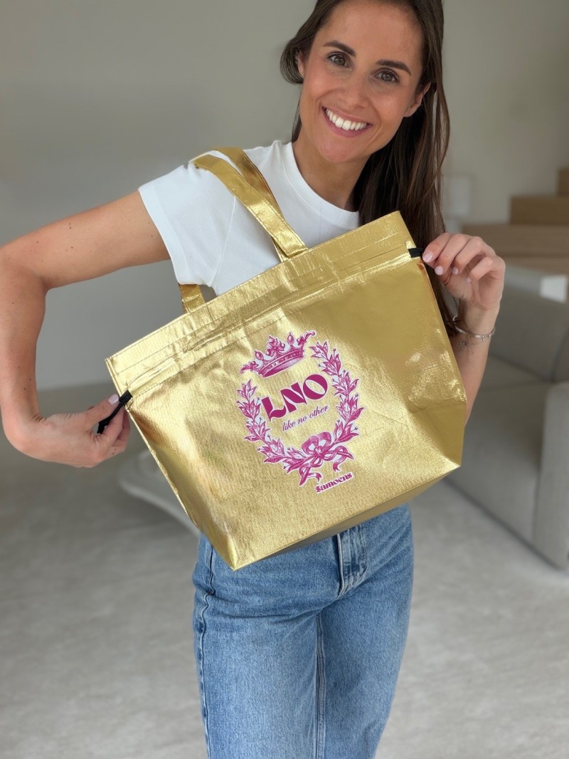 BOLSA NICE DORADO – M (40x14x30 cm)