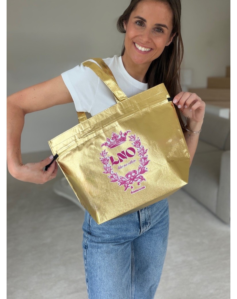 Sac Non Tissé Personnalisé Doré Métallisé – Cabas modèle Nice M