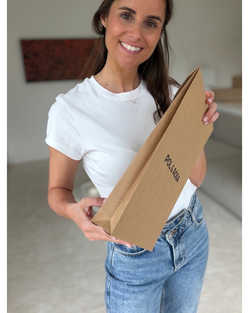 Individuell bedruckbare, reißfeste Kraftpapier-Versandtasche mit Bodenfalte und Klebestreifen – Größe M