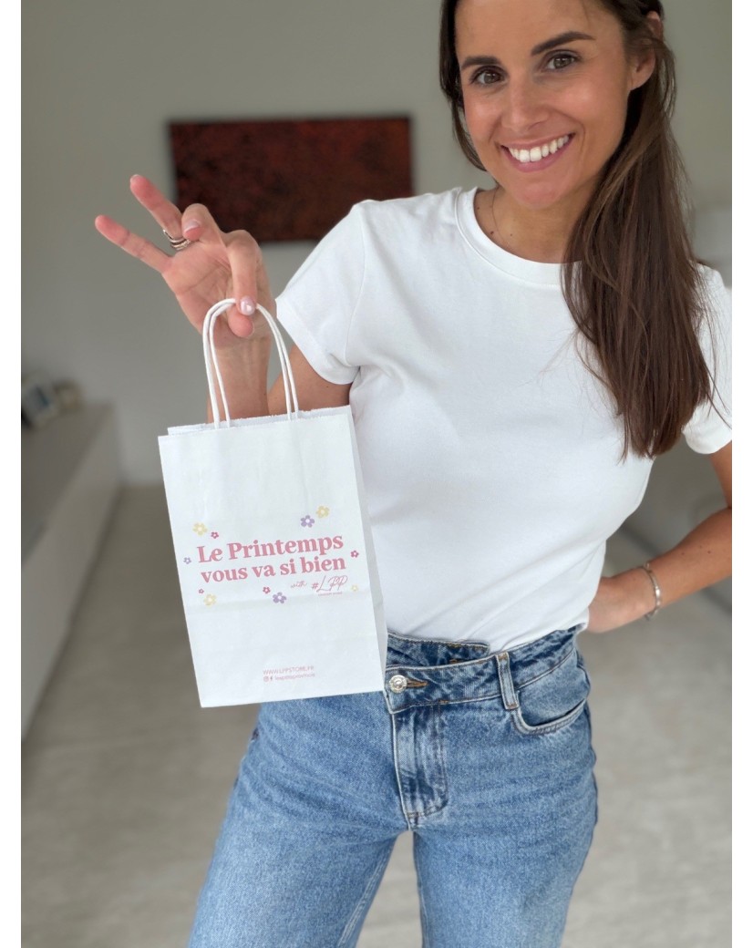 Bolsas de asas retorcidas – Blanco XS (14x8x21cm)