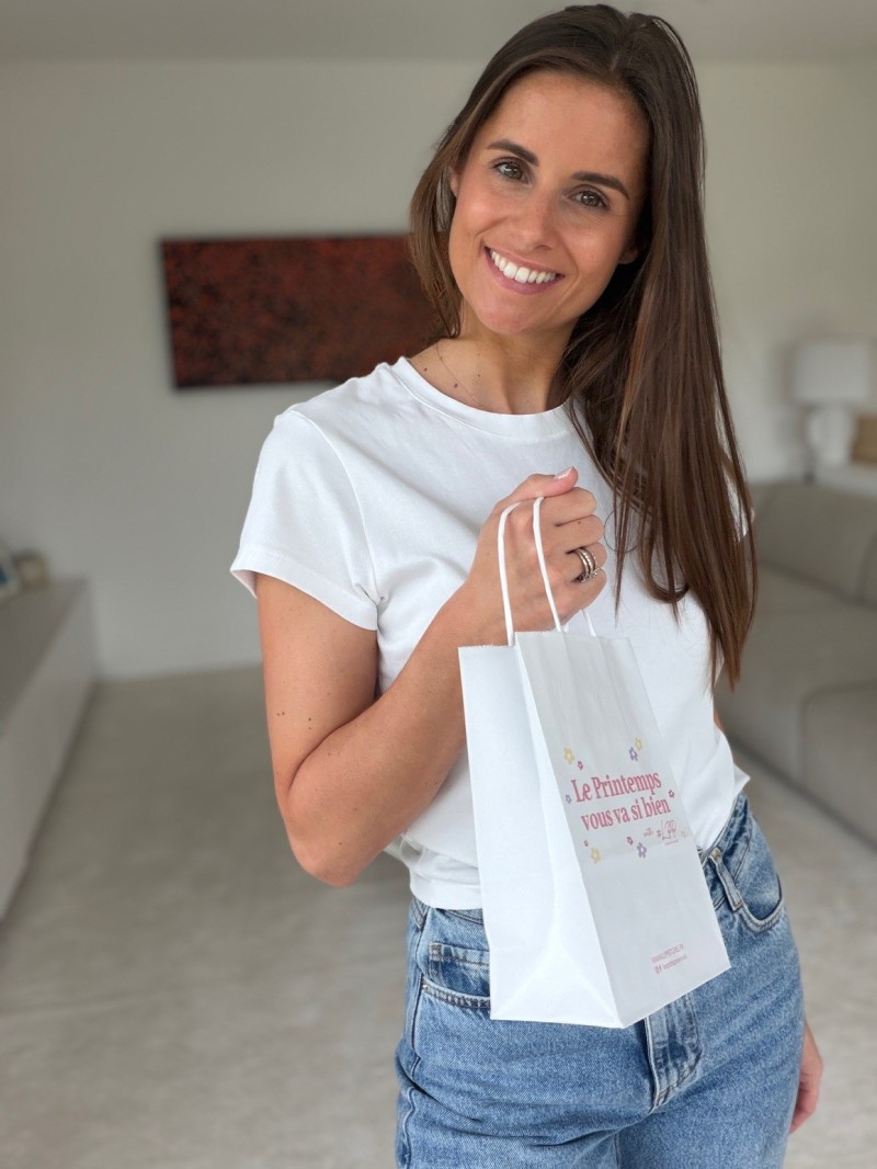 Bolsas de asas retorcidas – Blanco XS (14x8x21cm)