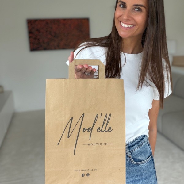 Kraft Bag L Flat Handles – Big Format, Big Branding Potential
