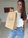 Sac Kraft L Poignées Plates – Grand Format, Visibilité Assurée