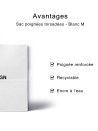 White Kraft Bag M – Black Handles & The Spotlight On Your Logo