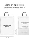 Bolsa Kraft Blanca M – Con Asas Negras, Lista Para Tu Logo