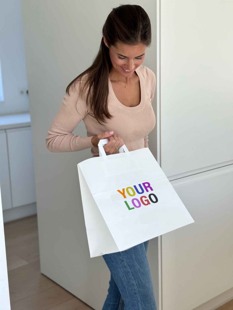 Bolsas con asa plana - Blanco SNACK TAKEAWAY