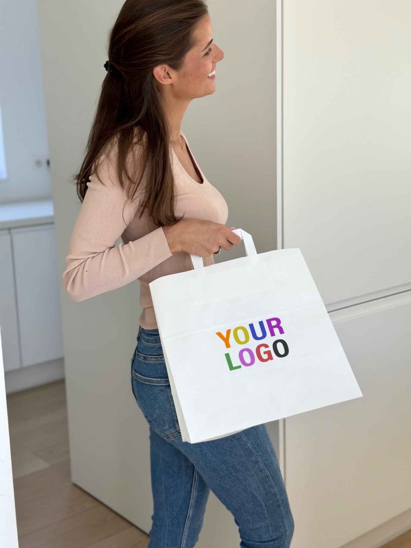 Bolsas con asa plana - Blanco SNACK TAKEAWAY