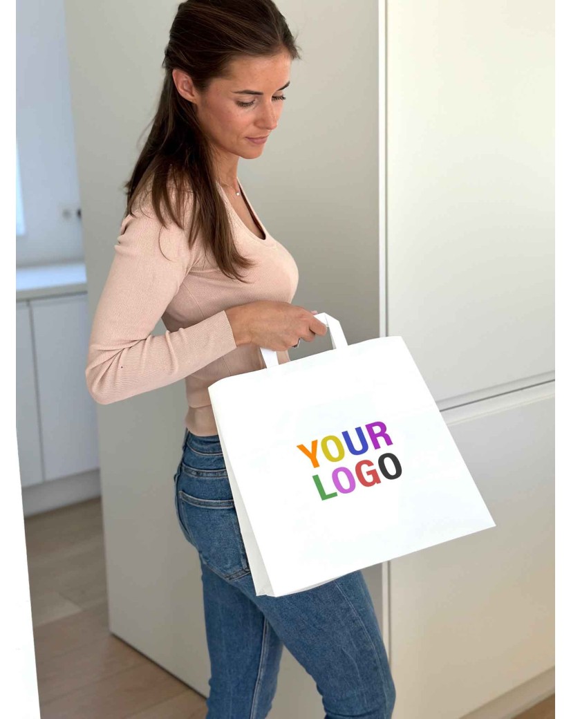 Bolsas con asa plana - Blanco SNACK TAKEAWAY