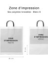 TAS MET ZWART GEDRAAID HANDVAT - WIT S (18x8x22,5cm)