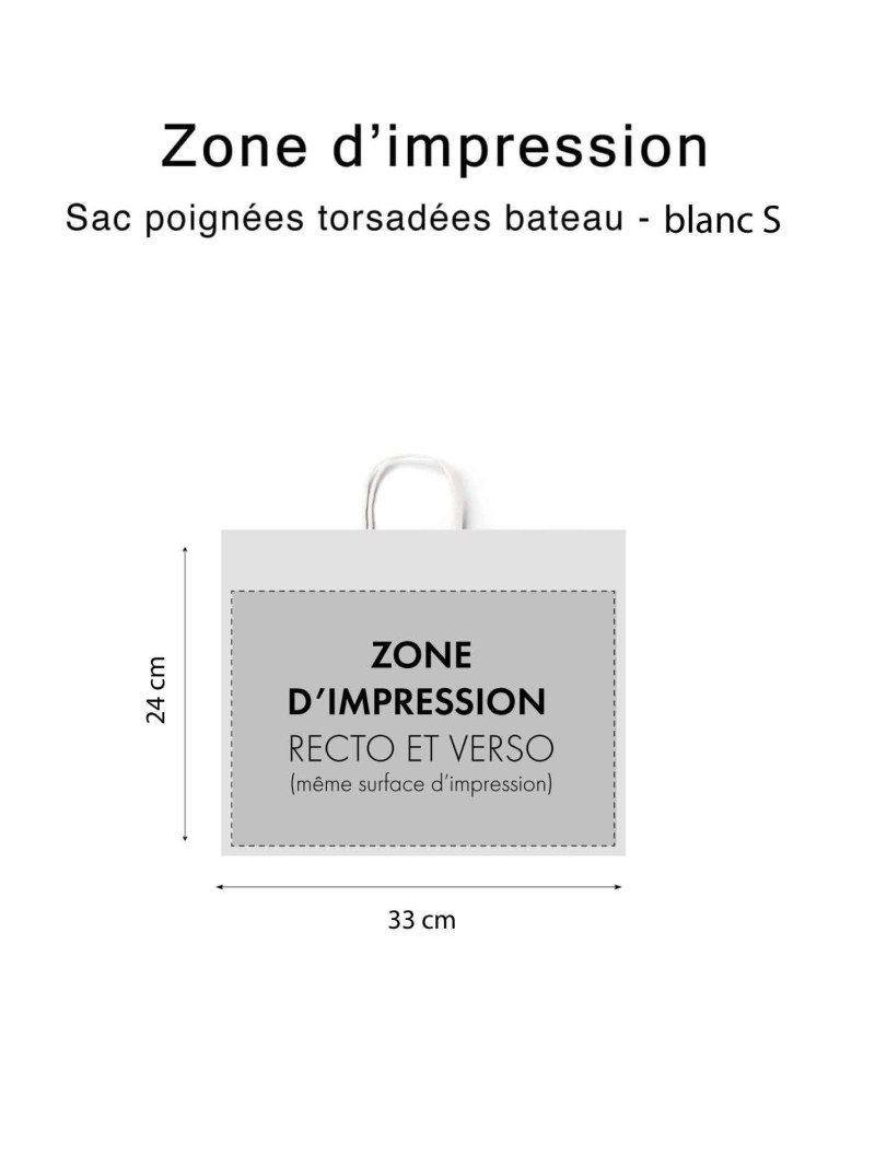 Boat paper bags - White S