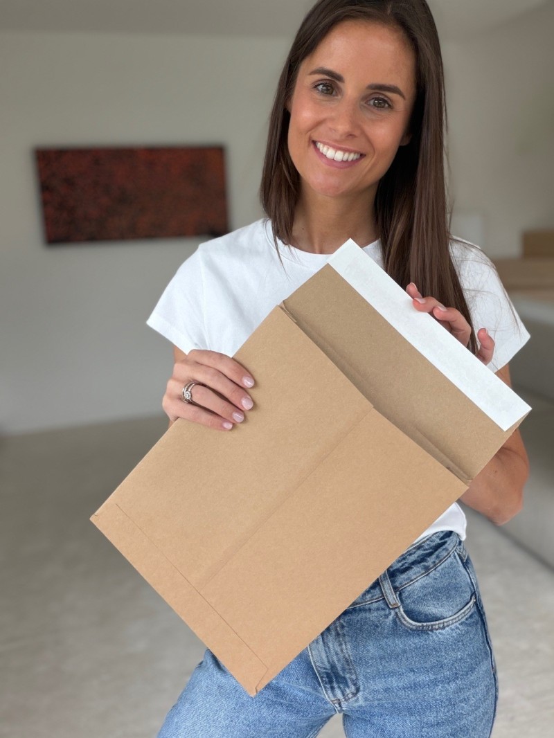 Extra starker wiederverschließbarer Kraftpapier-Versandbeutel Mango S (25x5x29cm)