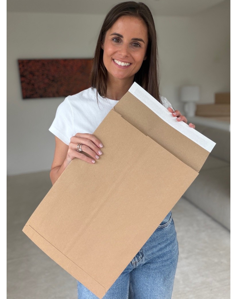 Extra starker wiederverschließbarer Kraftpapier-Versandbeutel Mango M (30x7x45,5cm)