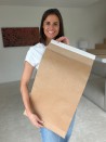 Extra starker wiederverschließbarer Kraftpapier-Versandbeutel Mango L (38x9x58cm)