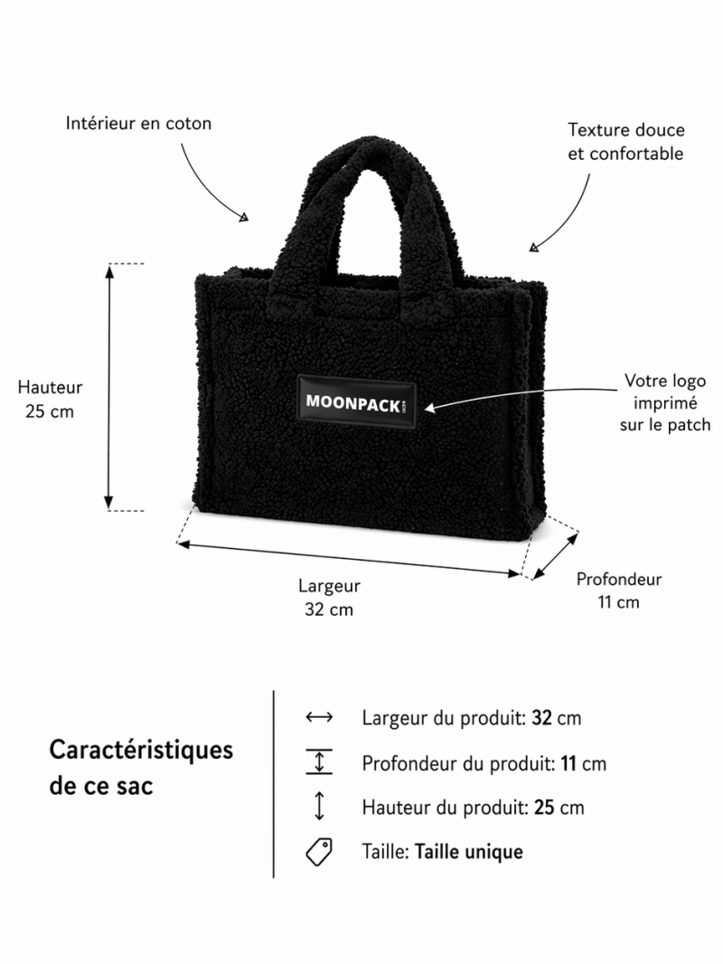 TEDDY DRAAGTAS - ZWART