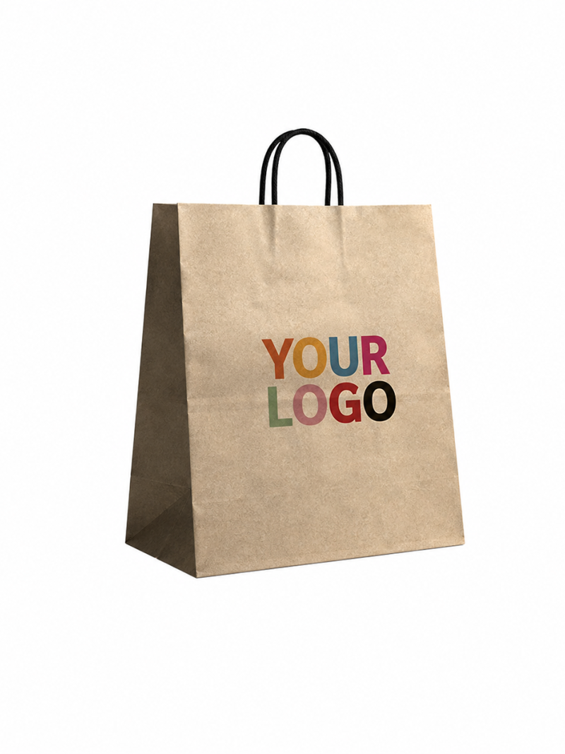 Sacs poignées noires - Kraft L VERTICAL (32x12x41cm)