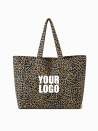Sac cabas réutilisable – Nancy Léopard Dark 🖤 (43x15x36 cm)