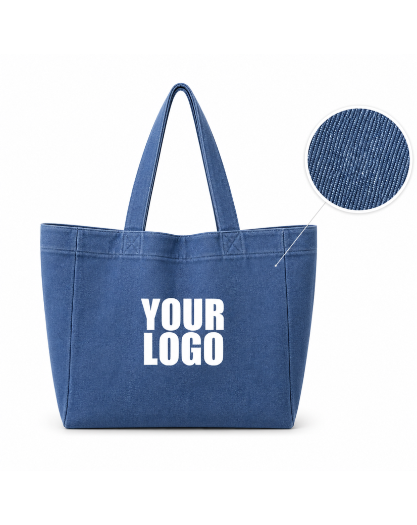 “NANCY” BAG – DARK JEANS 💙 (43x15x36 cm)