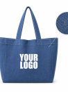 COTTON BAG “NANCY” – DARK JEANS 💙 (43x15x36 cm)