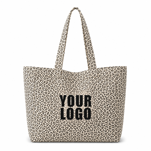 DRAAGTAS "NANCY" - LICHTE LEOPARD 🤎 (43x15x36 cm)