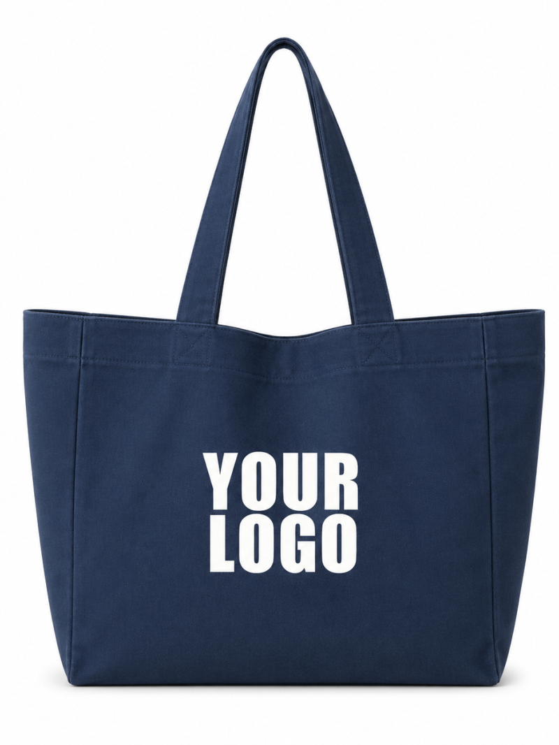 SAC COTON "NANCY" - NAVY (43x15x36cm)