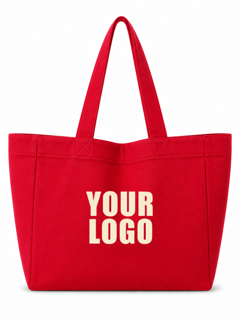 BAUMWOLLTASCHE "NANCY" – ROT (43x15x36cm)