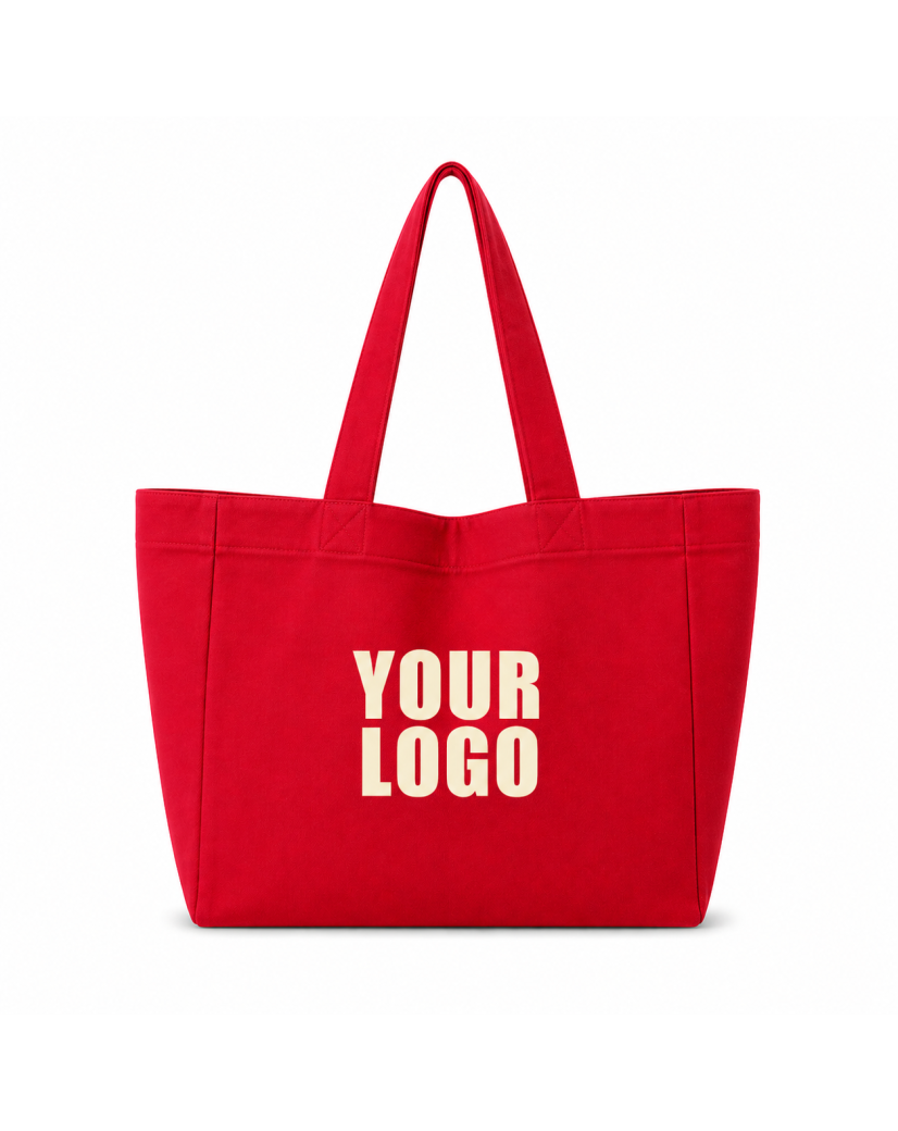 BAUMWOLLTASCHE "NANCY" – ROT (43x15x36cm)