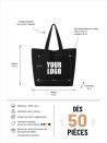 Sac cabas réutilisable – Nancy Noir (43×15×36 cm)