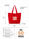 COTTON BAG NANCY – TERRACOTTA (43x15x36cm)