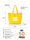 Sac cabas réutilisable – Nancy Jaune (43×15×36 cm)