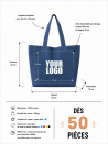 COTTON BAG “NANCY” – DARK JEANS 💙 (43x15x36 cm)