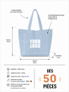 COTTON BAG “NANCY”– LIGHT JEANS 💙 (43x15x36 cm)
