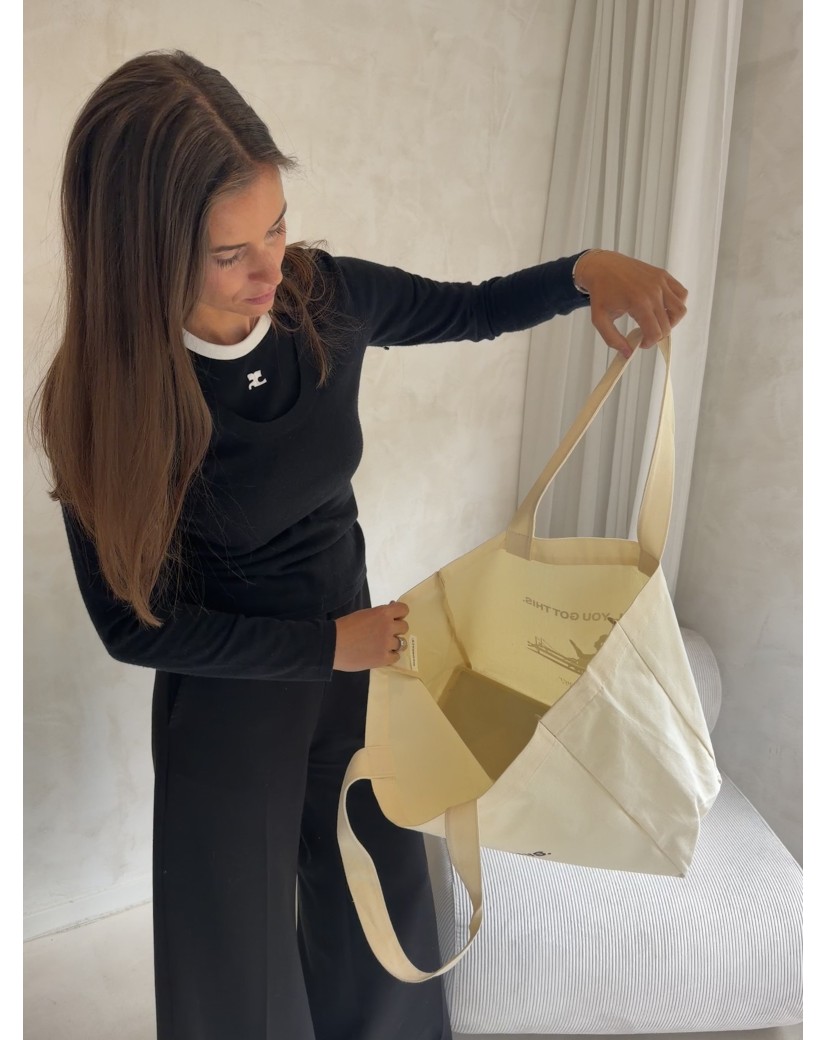 SAC COTON  "NANCY" - NATUREL (43x15x36cm)