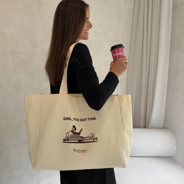 BOLSA DE ALGODÓN "NANCY" - NATURAL (43x15x36 cm)
