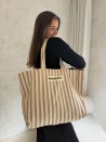 DRAAGTAS BIARRITZ – BEIGE - L (43x 15 x 36cm)
