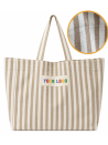 DRAAGTAS BIARRITZ – BEIGE - L (43x 15 x 36cm)