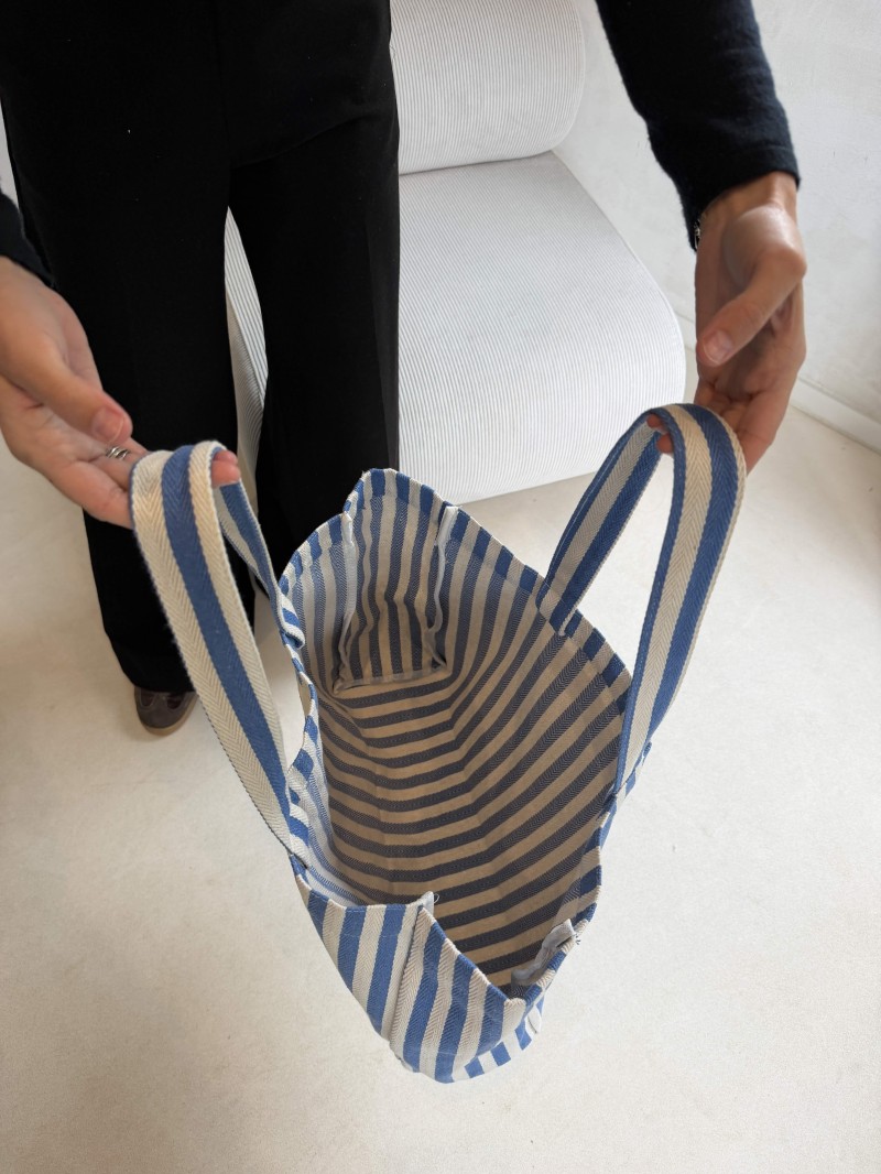 DRAAGTAS BIARRITZ BLAUW - L (43x15x36cm)