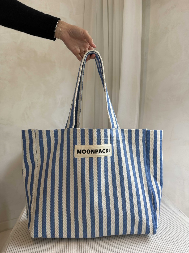 DRAAGTAS BIARRITZ BLAUW - L (43x15x36cm)