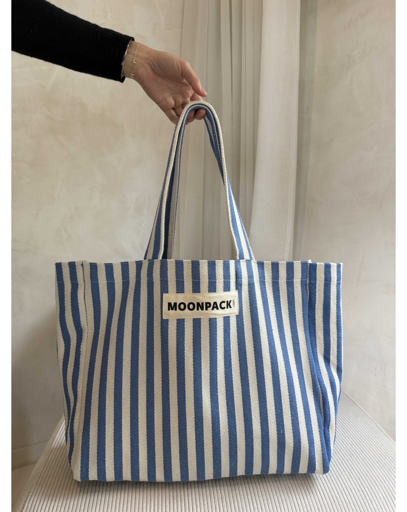 DRAAGTAS BIARRITZ BLAUW - L (43x15x36cm)