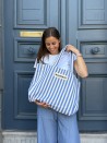 COTTON BAG BIARRITZ BLUE - L (43x15x36cm)