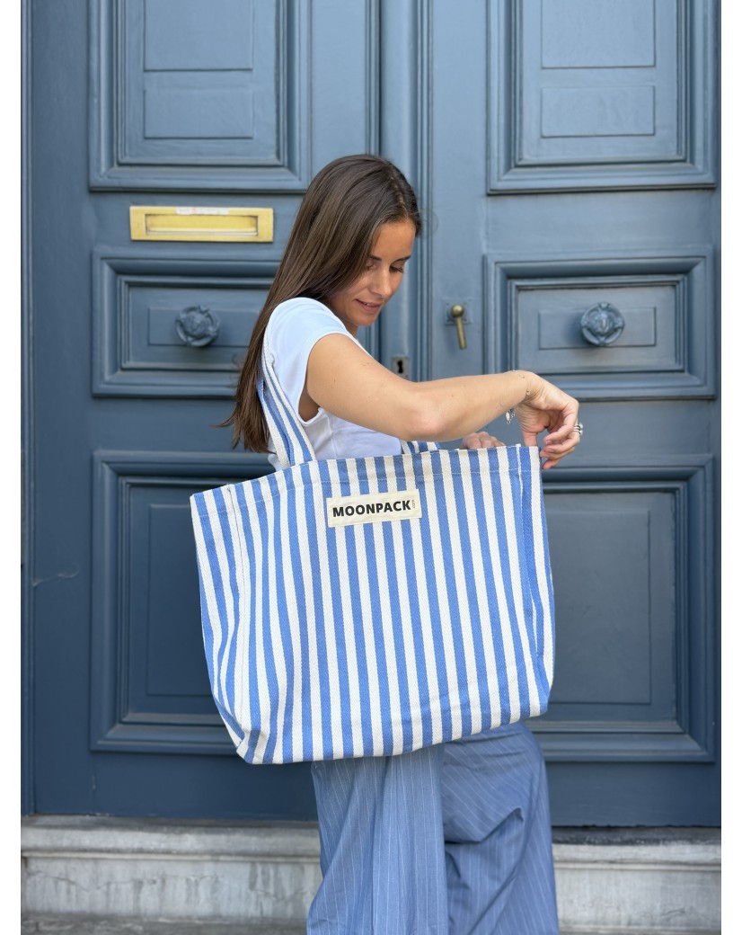 DRAAGTAS BIARRITZ BLAUW - L (43x15x36cm)