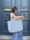 DRAAGTAS BIARRITZ BLAUW - L (43x15x36cm)