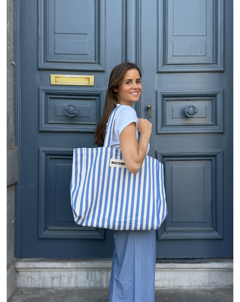 DRAAGTAS BIARRITZ BLAUW - L (43x15x36cm)