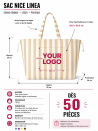 NICE BAG LINEA BEIGE - L (58 x 24 x 35 cm)