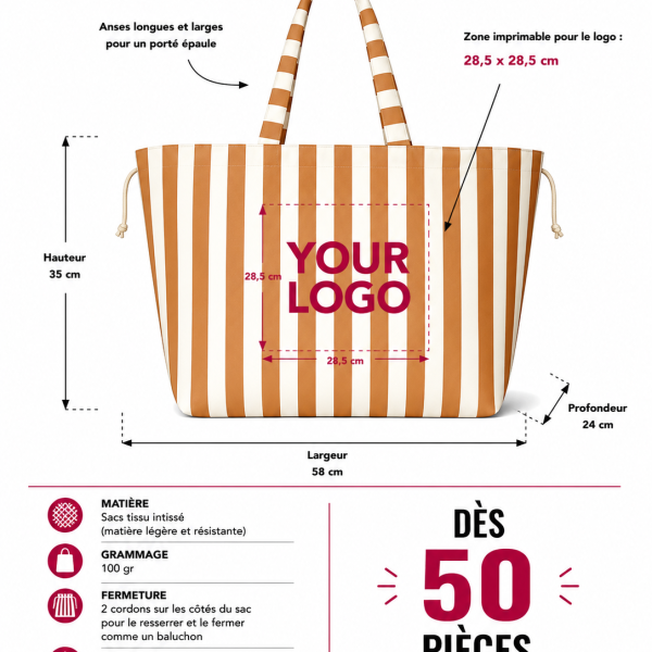 NICE BAG LINEA – TERRACOTTA - L (58 x 24 x 35 cm)
