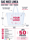 SAC NICE LINEA BLEU - L 🩵 (58x24x35cm)