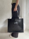 Sac réutilisable personnalisé en PP non tissé  – "Oslo" Noir (41x12x35cm)