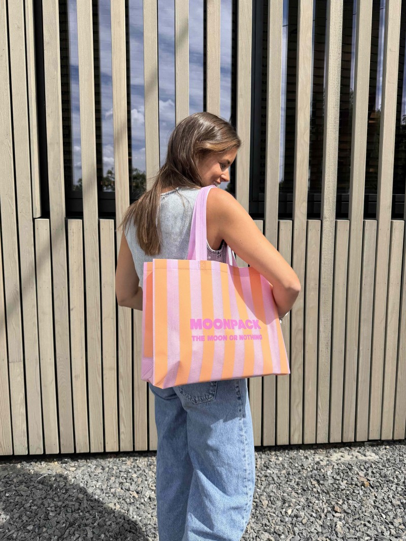 SAC TISSU NON TISSÉ "LINEA LILAS" - 40x10x30cm